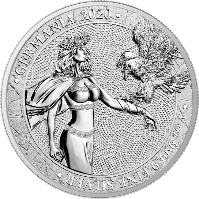 2020 1 oz Germania Germania Eagle Silver Coin (2020 日耳曼尼亞 日耳曼尼亞鷹 銀 1 盎司)